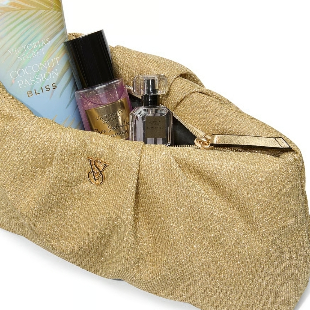 Victoria's Secret Shimmering Prom/ Wedding 💍 Time Vibes Cosmetic Bag - Picture 3 of 3